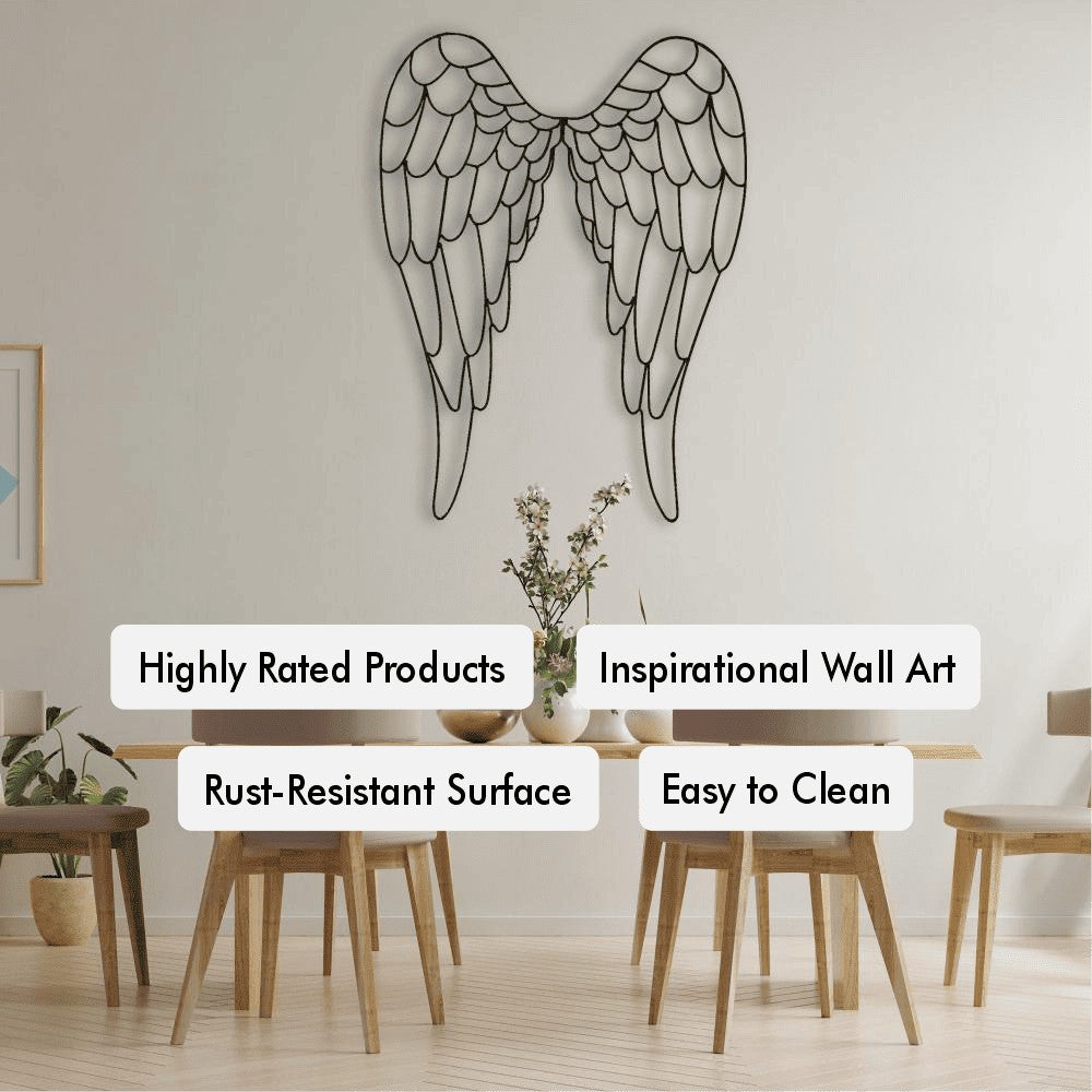 Angel Wings Metal Wall Art