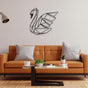 Black Swan Metal Wall Art in a living room