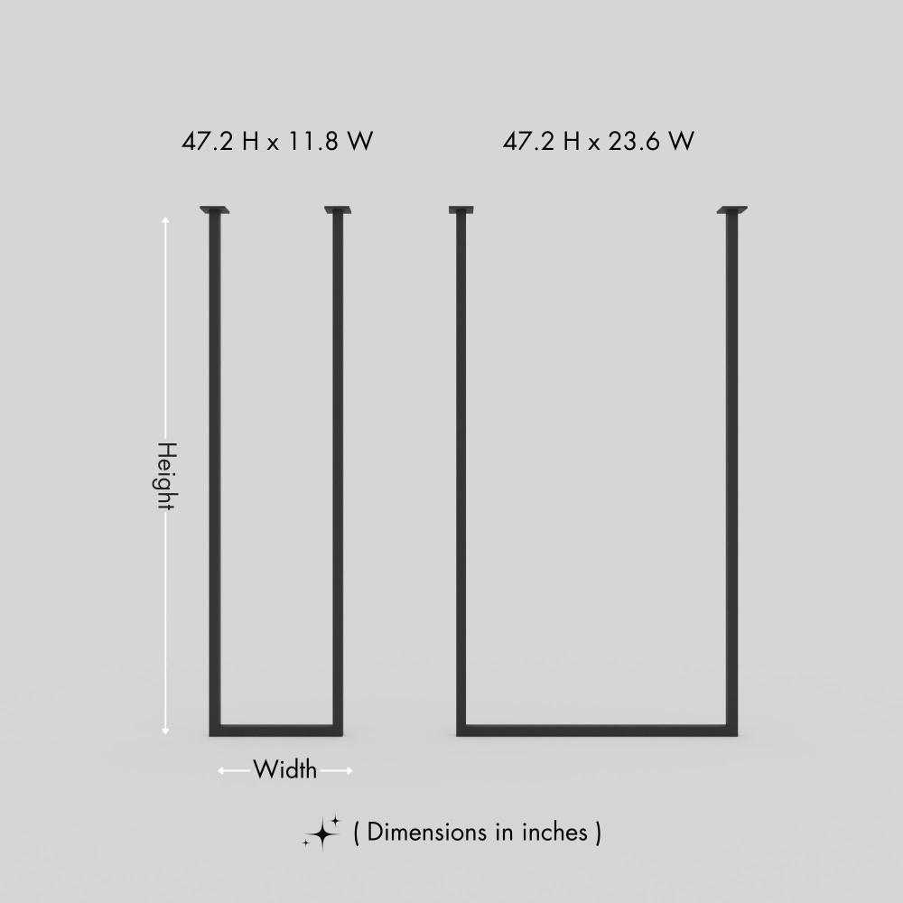 Size guide for Ceiling Towel Rack for Elevated Bathroom Style showing 2 available size variants up to 47 x 24 in, with scale references for comparison.
