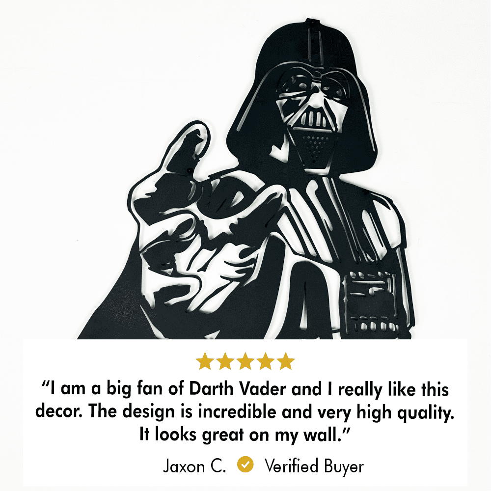 Customer photo of Darth Vader Metal Wall Art