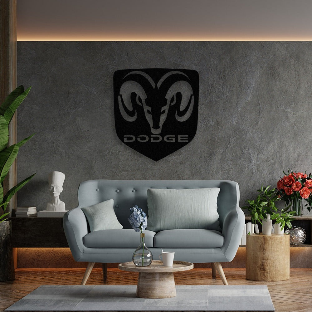 Dodge Car Logo Metal Wall Art