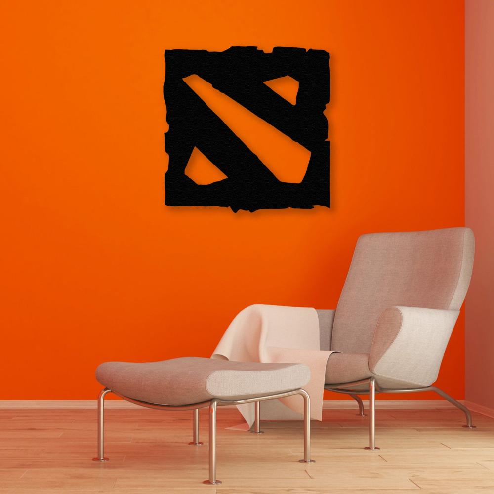 Black Dota Logo Metal Wall Art
