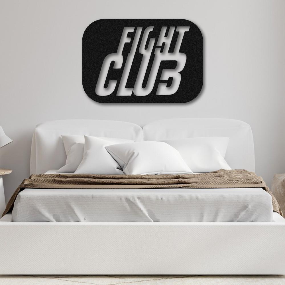 Fight Club Soap Logo Metal Wall Art in a bedroom