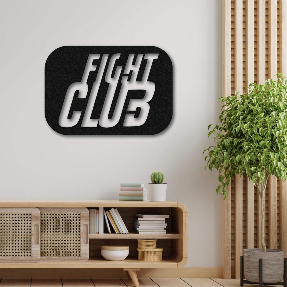 Black Fight Club Soap Logo Metal Wall Art