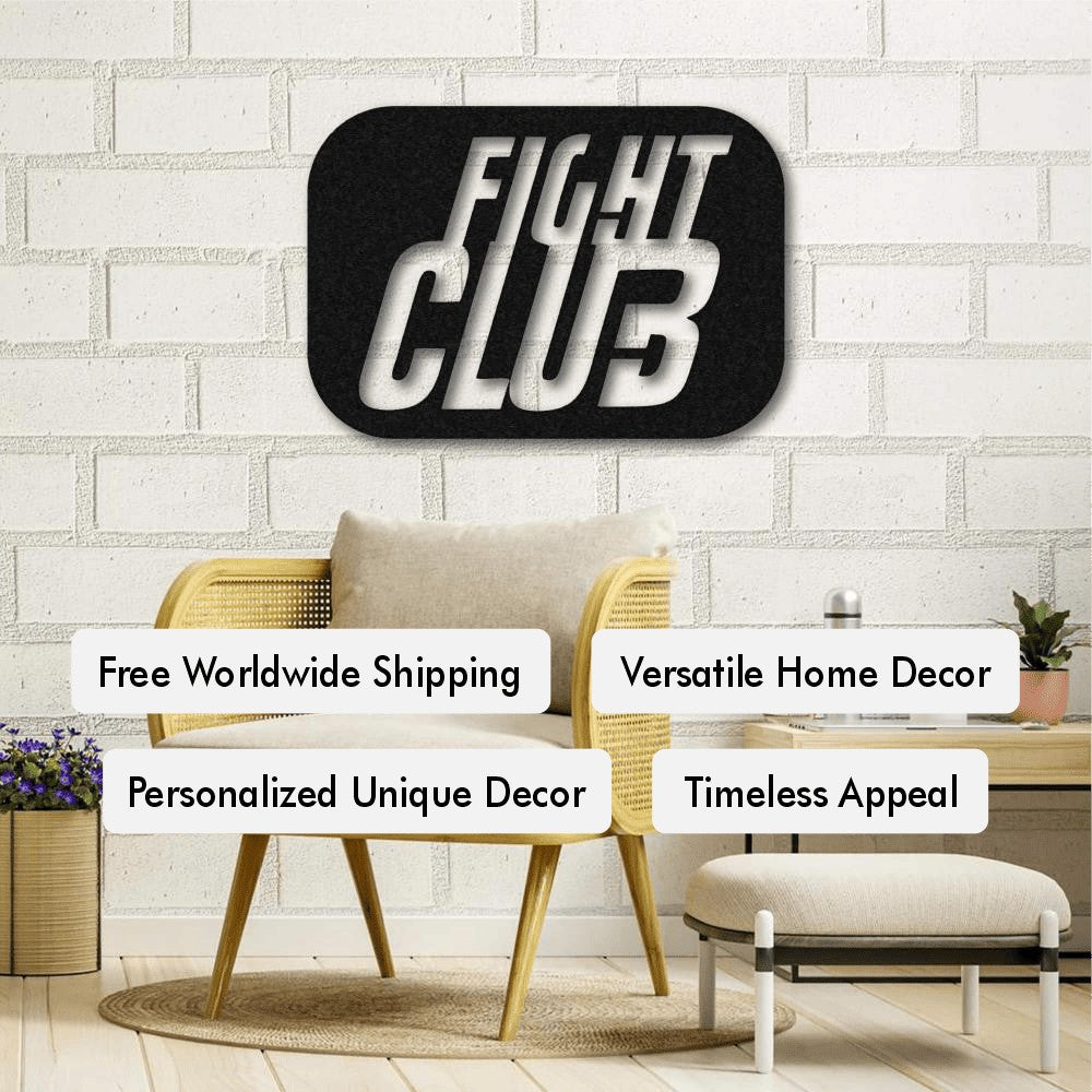 White Fight Club Soap Logo Metal Wall Art