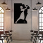 Black First Tango Couple Metal Wall Art