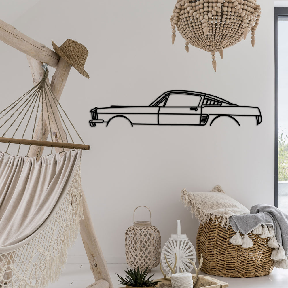 Ford Mustang 1969 Car Silhouette Metal Wall Art