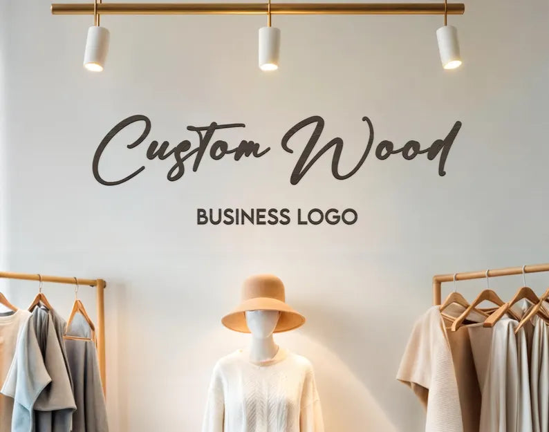 Custom Business Name Sign Metal Wall Art for office branding