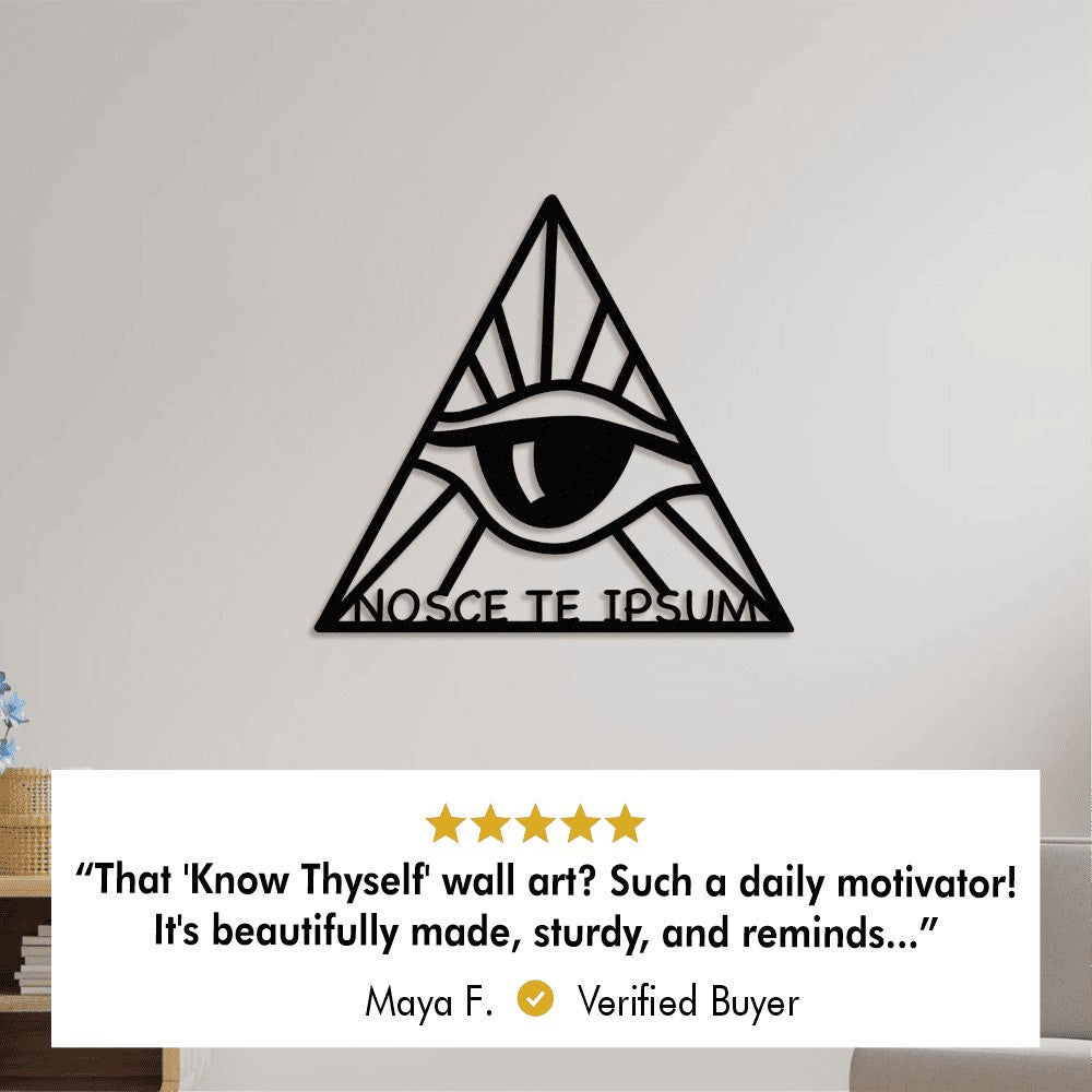 Customer photo of Know Thyself Eye Metal Wall Art
