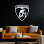 lamborghini metal wallart white