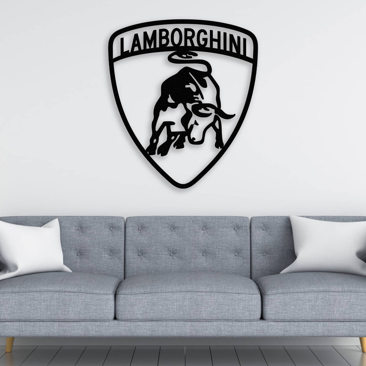 Lamborghini Bull Emblem Metal Wall Art