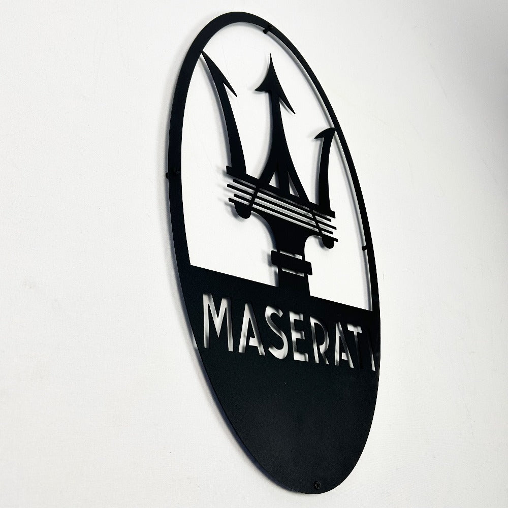 Maserati Trident Logo Metal Wall Art