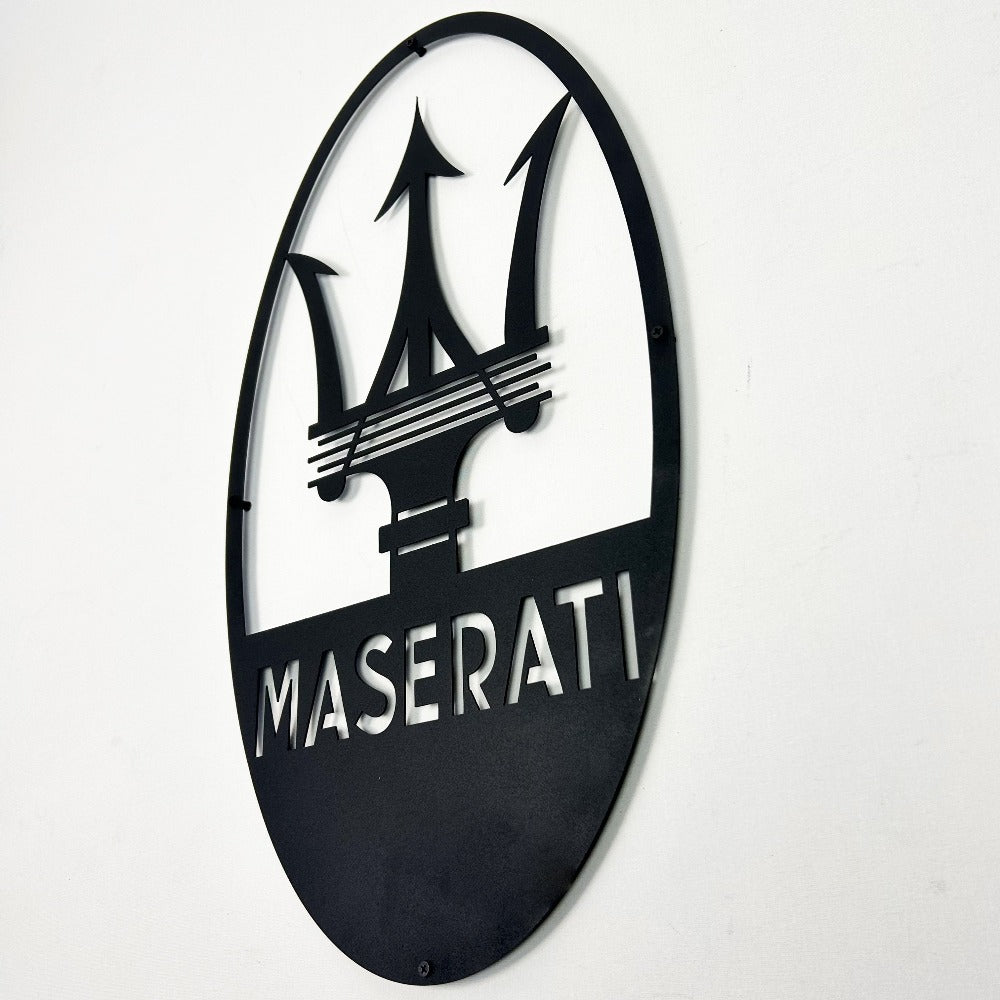 Maserati Trident Logo Metal Wall Art