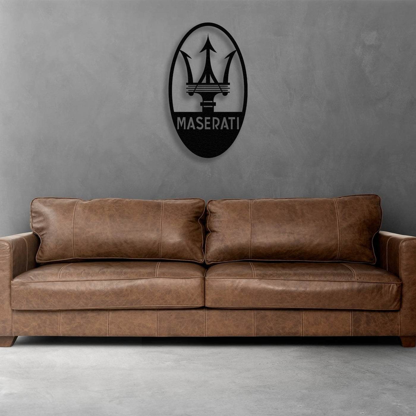 Maserati Trident Logo Metal Wall Art