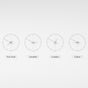 Massive Indicator World Clock set in Brushed Nickel finish on a white background.