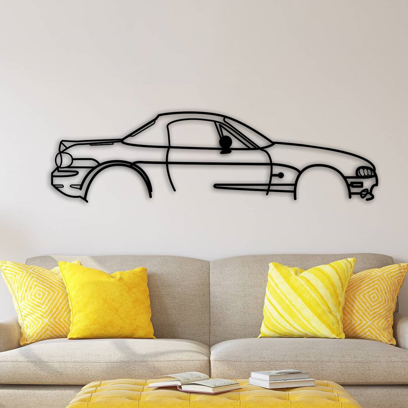 Mazda MX-5 Mk1 Car Silhouette Metal Wall Art