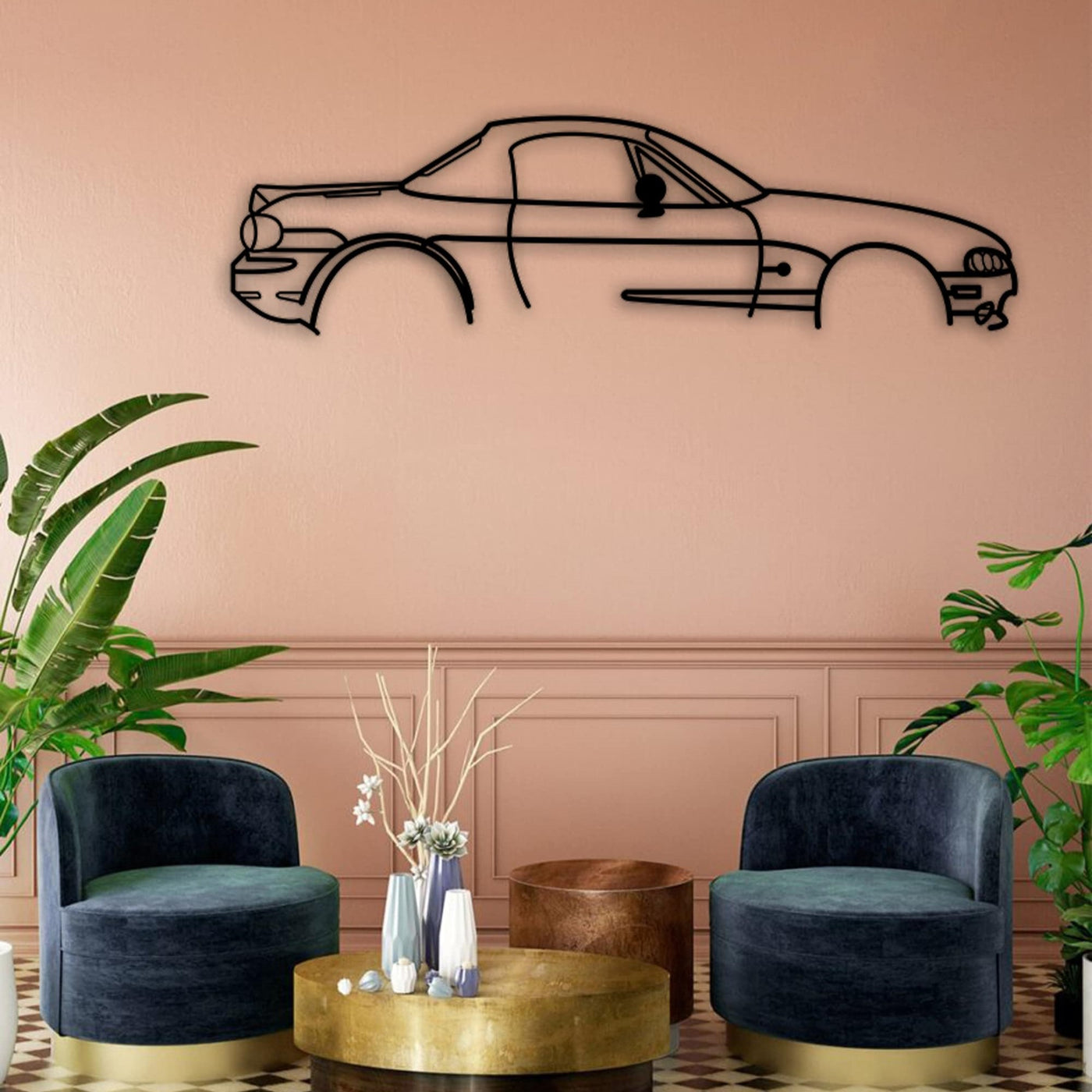 Mazda MX-5 Mk1 Car Silhouette Metal Wall Art