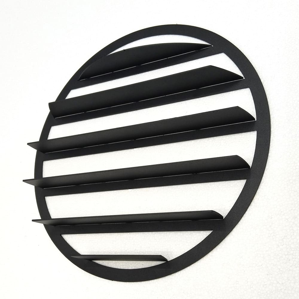 Minimalist black metal shelf with multiple tiers for scale collectible car displays.