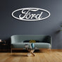 metal ford sign wall art white