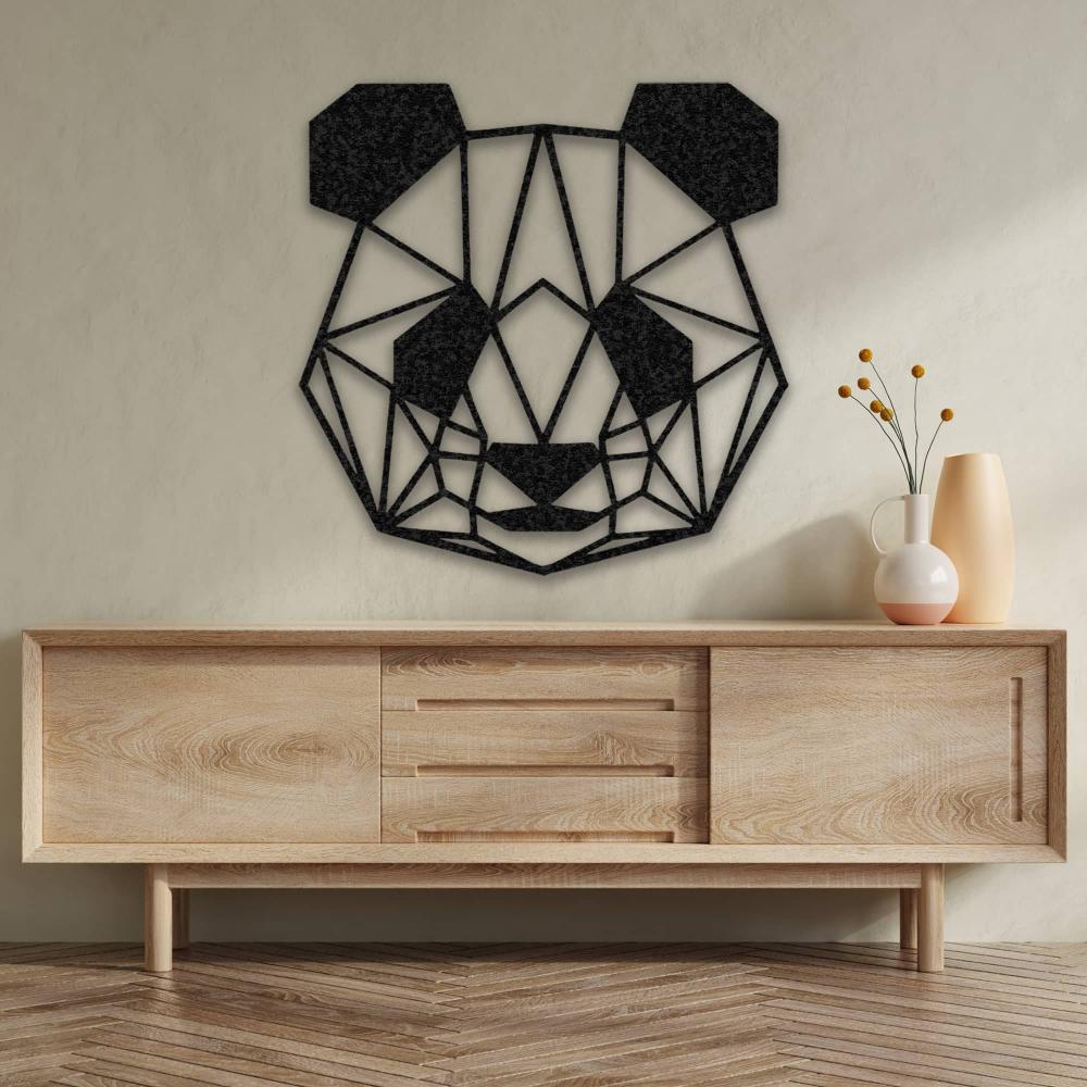 Geometric Panda Line Art Metal Wall Art