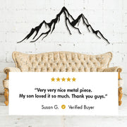 Customer photo of Mountain Range Metal Wall Art