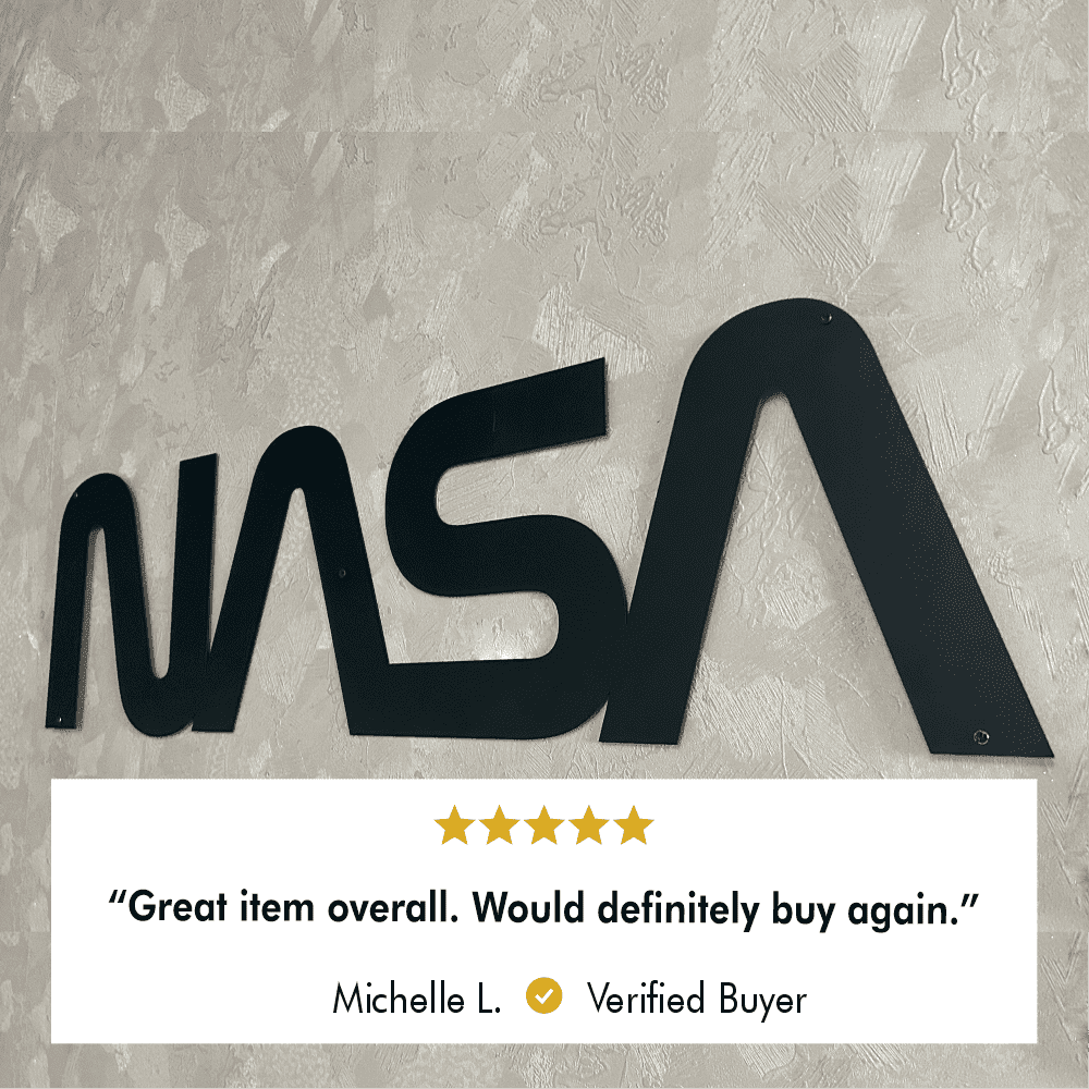 Customer photo of NASA Sign Metal Wall Art