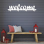 metal wall rack welcome white