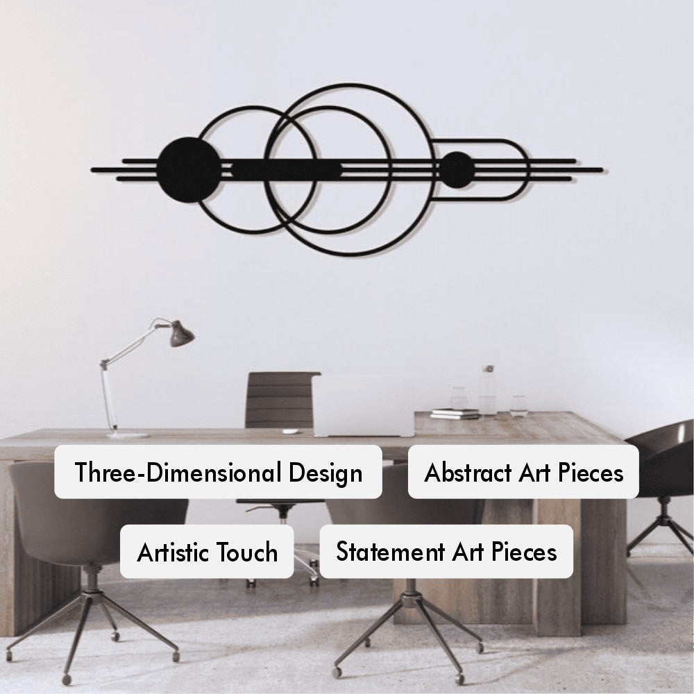 Mid-Century Geometric Metal Wall Art