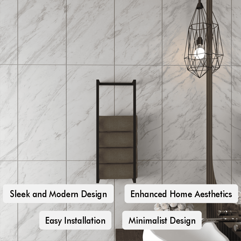 Modern Towel Rack & Holder mounted in a modern bathroom setting.