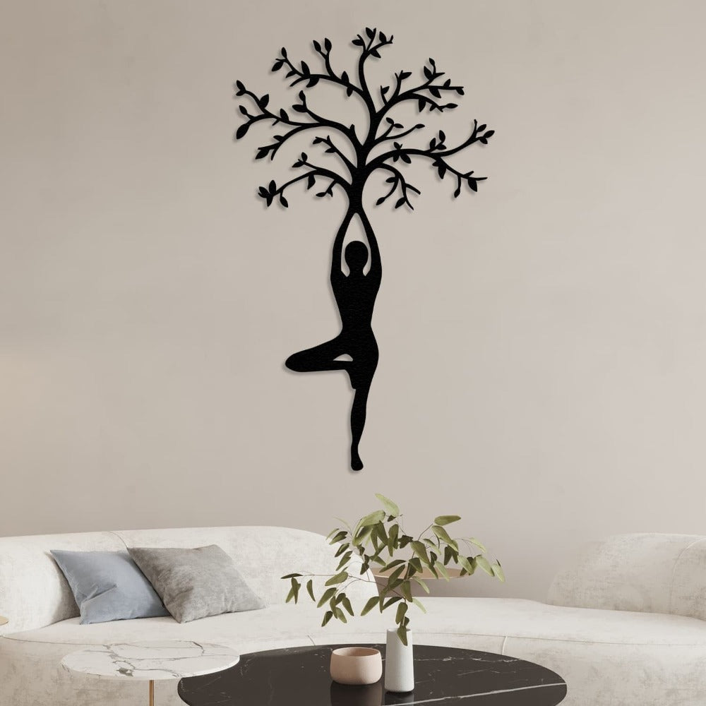 MOTHER EARTH TREE Decor laser-cut metal wall art shown as the primary product image.