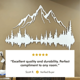 Customer photo of Mountain and Forest Metal Wall Art