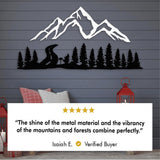 Customer photo of Mountain Forest Road Metal Wall Art