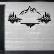 Mountain Lake Landscape Metal Wall Art