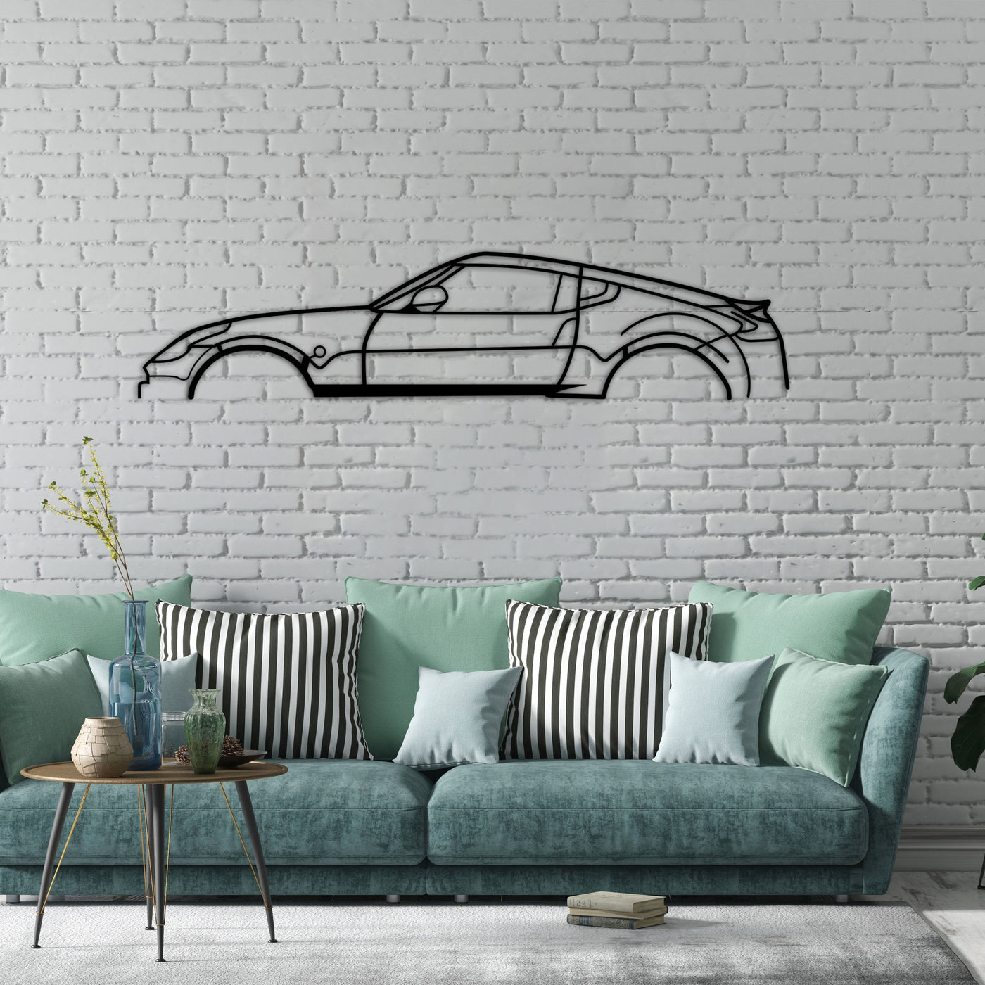 Nissan 370Z Car Silhouette Metal Wall Art