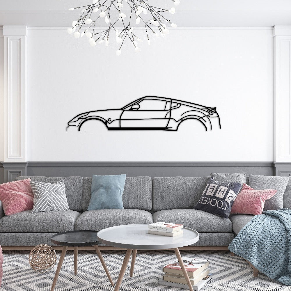 Nissan 370Z Car Silhouette Metal Wall Art