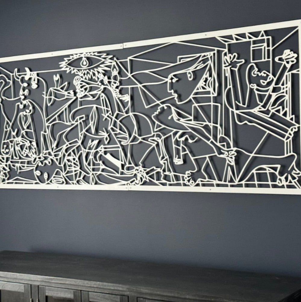 White Picasso Guernica Metal Wall Art