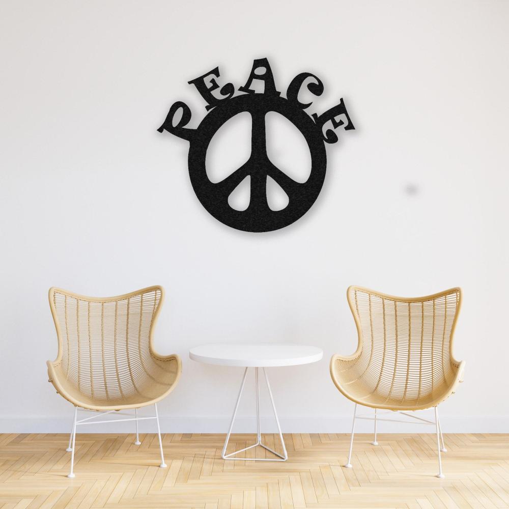Peace Maker Lettering Metal Wall Art