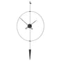 Pendulum Plus black 60 cm wall clock with black finish.