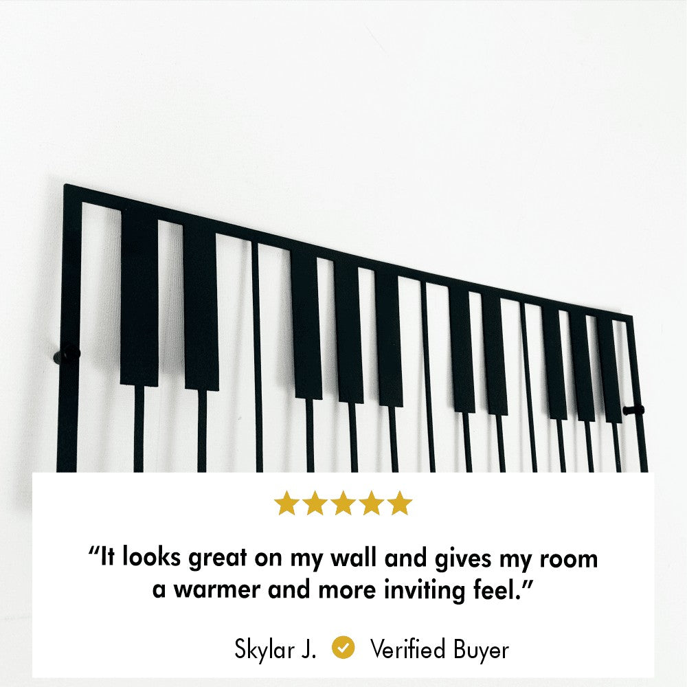 Customer photo of Piano Is Life Music Metal Wall Art