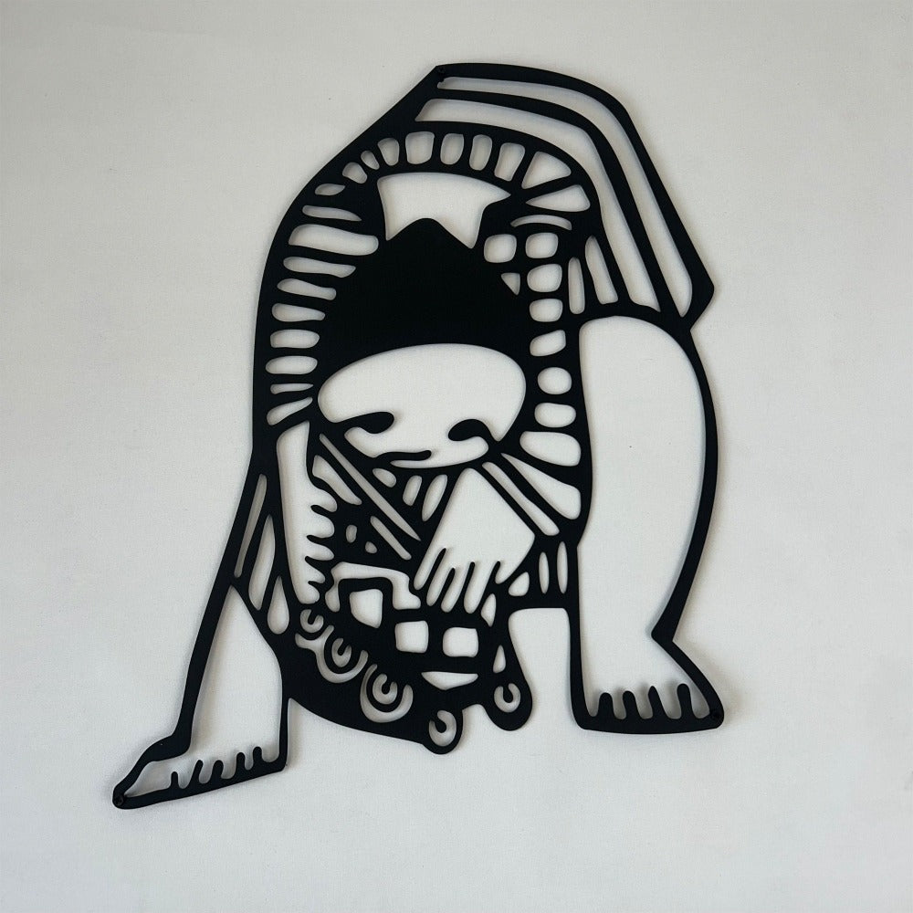 Black Picasso Boy Line Art Metal Wall Art