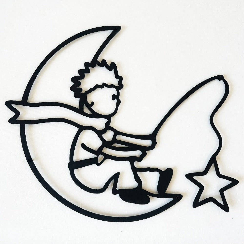 Black Prince Moon Metal Wall Art