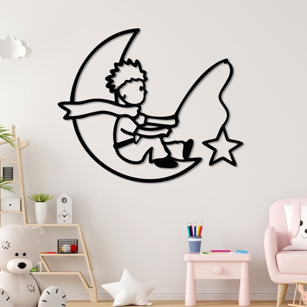 Black Prince Moon Metal Wall Art