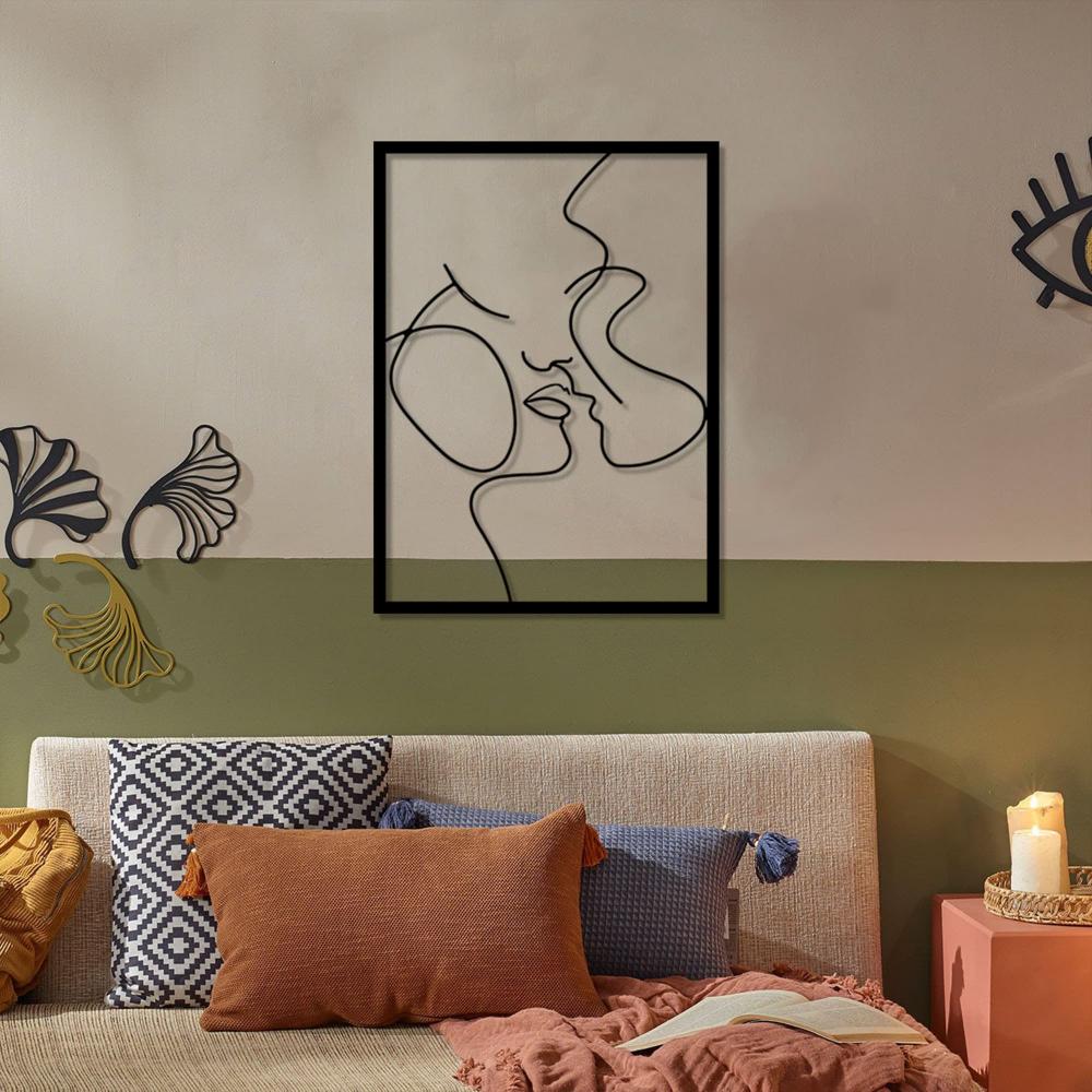 Relationship Goals Couple Metal Wall Art in a bedroom