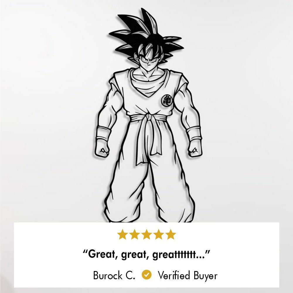 Saiyan Son Goku Anime Metal Wall Art