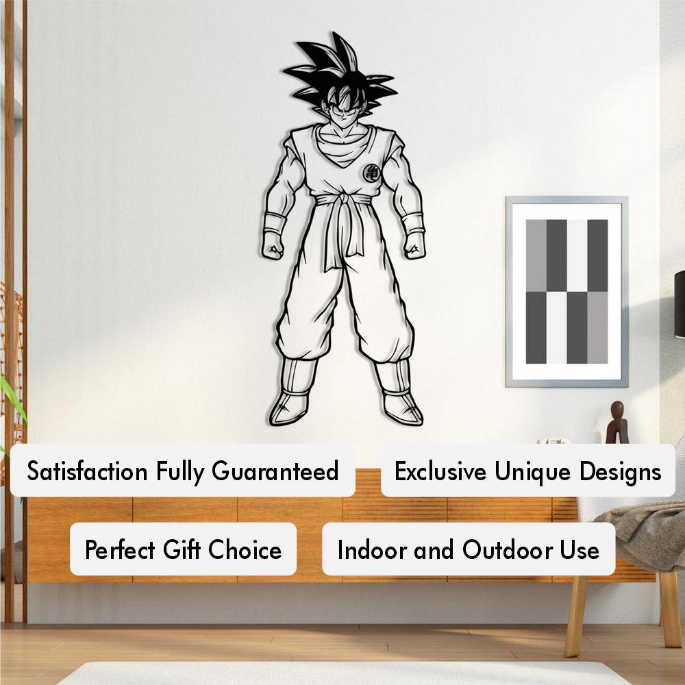 Saiyan Son Goku Anime Metal Wall Art