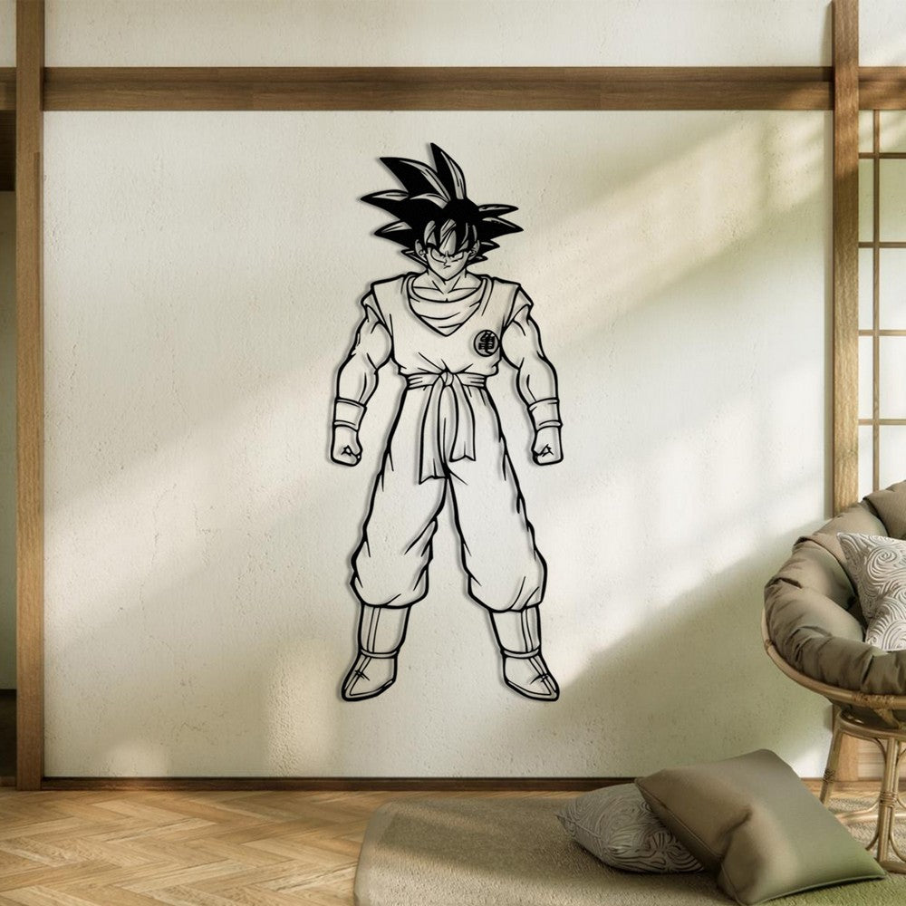 Saiyan Son Goku Anime Metal Wall Art