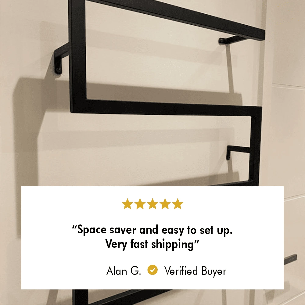 Wall Mounted Towel Holder mounted in a modern bathroom setting.