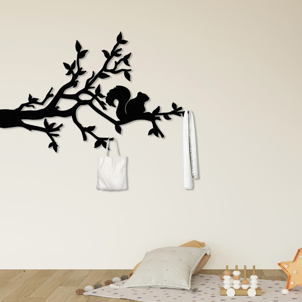 squirrel tree hanger living room