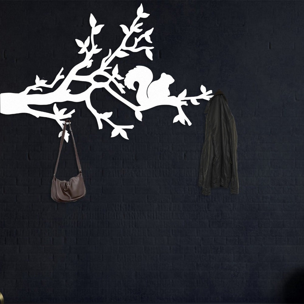 squirrel tree hanger white