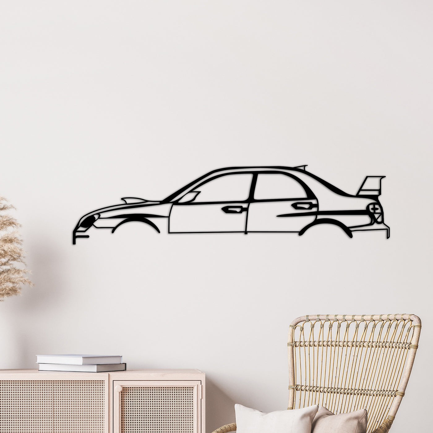 Subaru Impreza Car Silhouette Metal Wall Art